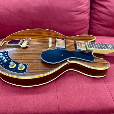 Ventura V-1502 Al Ciaola Copy Electric Guitar 1970's - Walnut w/ Case Made in Japan image 8
