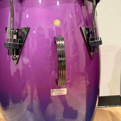 ~NEW!~ LP Latin Percussion Tony Succar Signature New Zealand Pine Conga & Tumbadora Pair in Rainbow Lacquer with Black Nickel Hardware & Black Skyn Heads image 5
