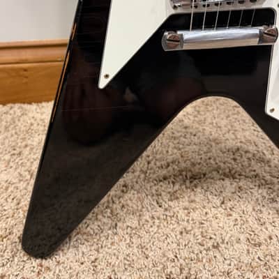 2012 Signed & Aged Gibson Custom Shop Kirk Hammett Signature Flying V - Aged Ebony image 7