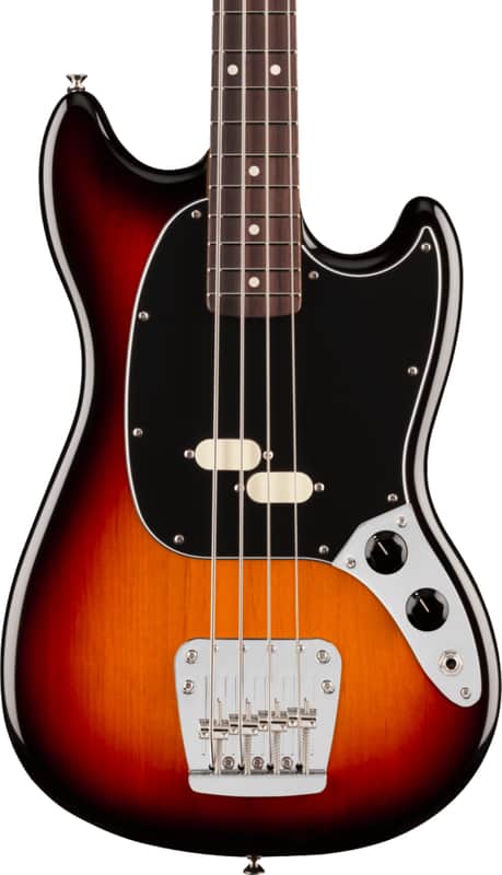 Fender American Professional Classic Mustang Bass 4-String Bass Guitar, Rosewood Fingerboard, 3-Color Sunburst image 1