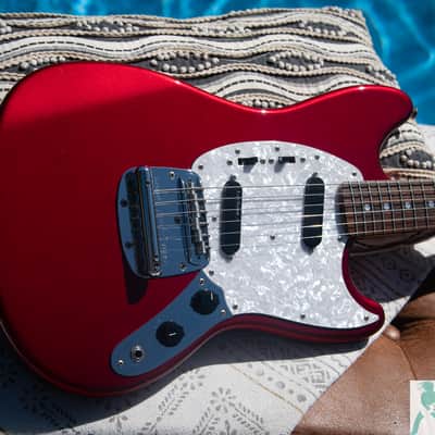 2010 Fender MG69-MH 1969 Mustang Reissue - Old Candy Red - MADE IN JAPAN - Pro Set Up w Perfect Frets/Action/Intonation! image 14
