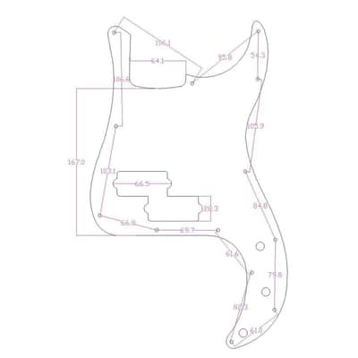 13 Hole P Bass Style Pickguard PB Scratch Plate Bass Pickguard for USA/Mexico Precision P Bass Vintage Tortoise image 2