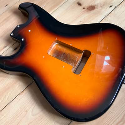 Fender Stratocaster Electric Guitar Body Mexico Strat Sunburst 1998 image 12