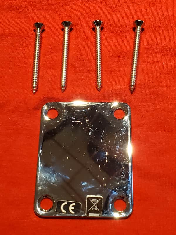 (#B40) Fender Telecaster / Stratocaster Neck Plate With Screws image 1