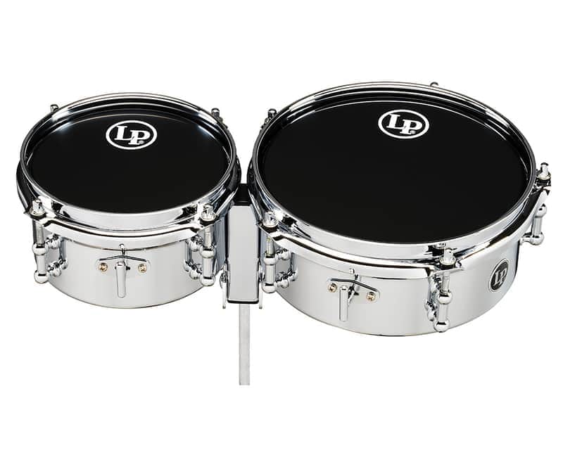 Latin Percussion LP845-K Mini 6/8" Timbale Set with Mount 2010s - Chrome over Steel image 1