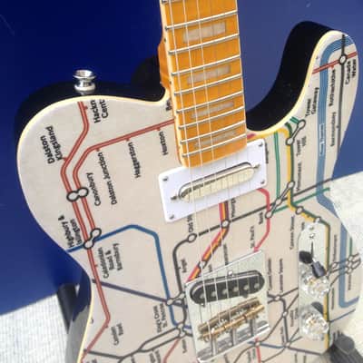 Jenson of london tube map tele style elecrtric guitar image 3
