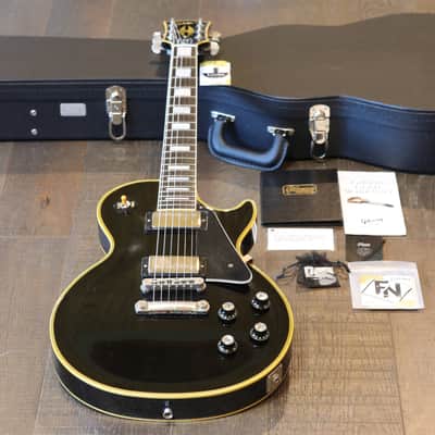 MINTY! 2021 Gibson Custom Shop Les Paul Custom Black Ebony w/ Ebony Board Custom Order Nickel Hardware + COA OHSC image 1