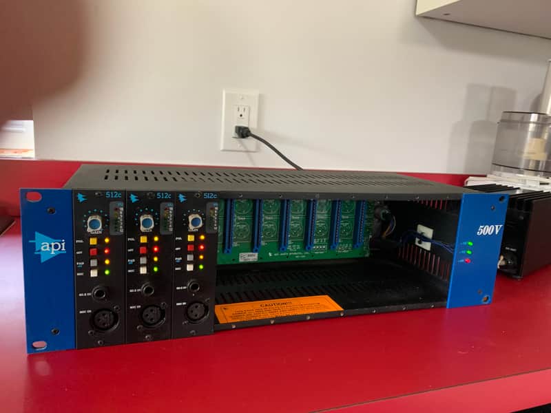 API 500 Series 10 Space Rack With Linear Power Supply and (3) 512C Preamps Price Reduced! image 1