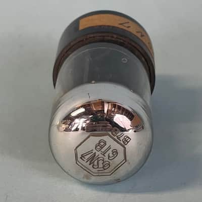 1957 Sylvania 6SN7GTB Vintage Philco Black Plate Chrome Top Preamp Tube! T265 image 5