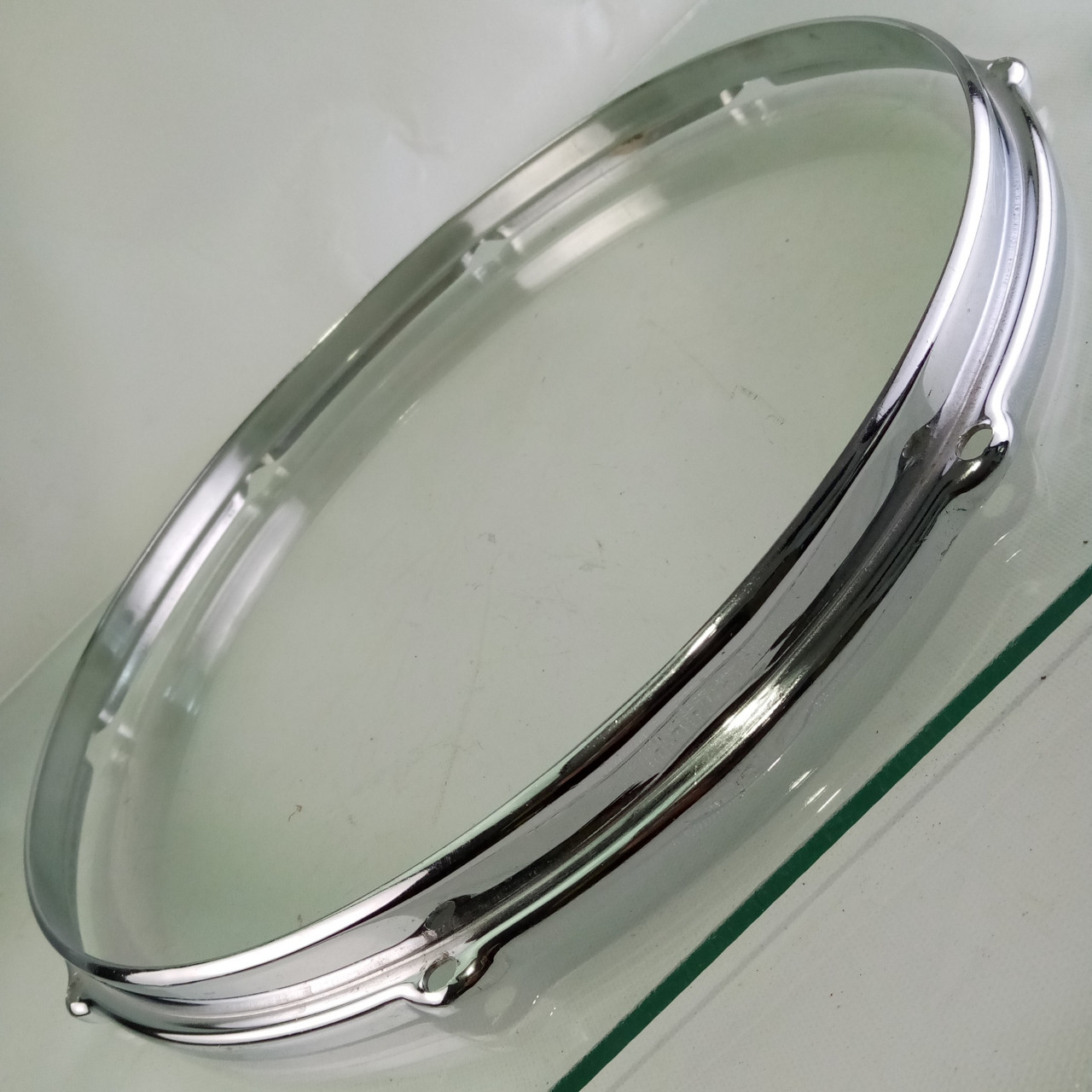 Slingerland 15" BRASS Stick-Saver Snare/Tom Drum Batter Rim/Hoop COB 8Lug Chrome — main photograph