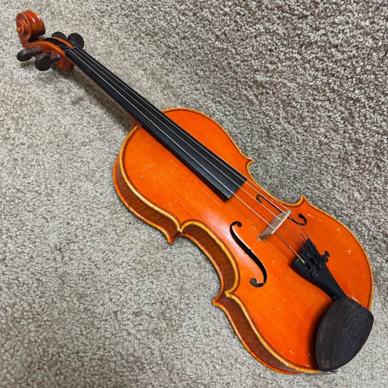 Unlabeled 3/4 Violin Flame Maple w/ Case & Bow A image 1