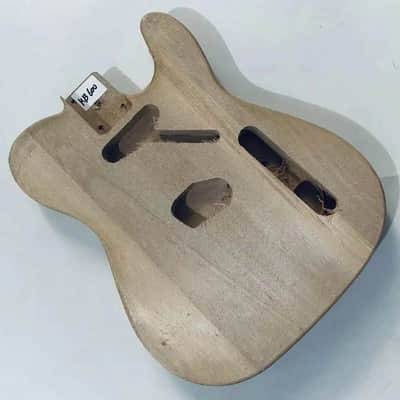 Okoume Wood Unfinished Single Cut Guitar Tele Style Body image 1