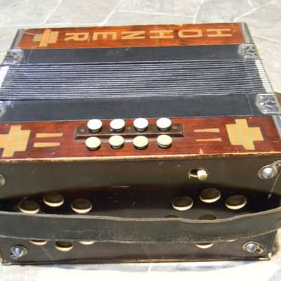 antique historic HOHNER CLUB MODELL 1 diatonic button accordion Germany 1930s image 3