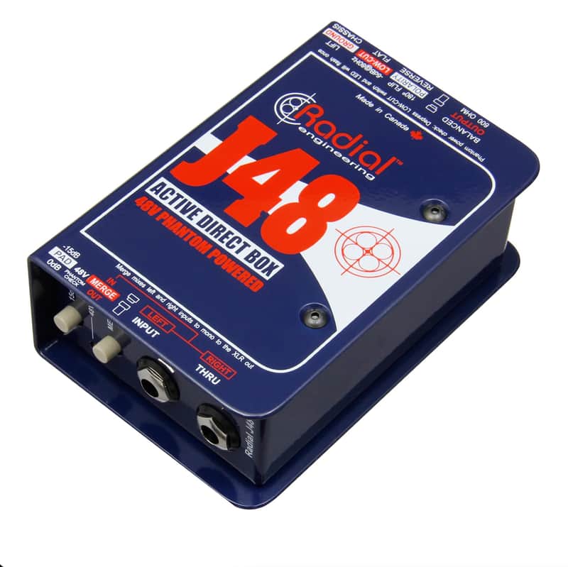 Radial J48 Active Direct Box 2010s - Blue image 1