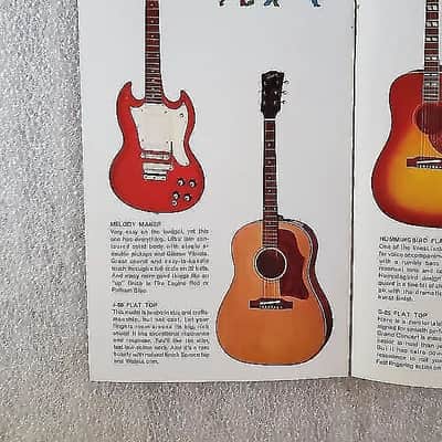 1968 Gibson "It Goes Where You Go" Color Brochure SG, ES-335, Hummingbird, J-50, ES 330 Amps Orig image 4