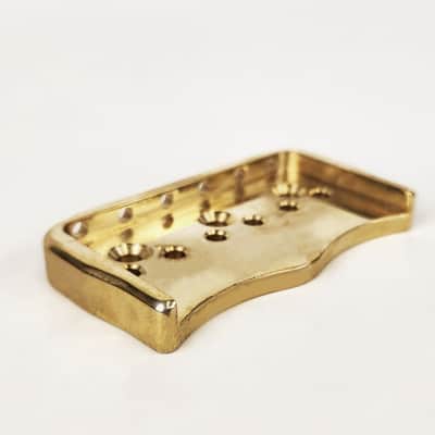 Weymann® USA Made STANDARD Swoop 160th Anniversary LIMITED EDITION Solid Brass Hardtail Fixed Standard "Swoop" Bridge (S-1 bridge only - no saddles) image 5