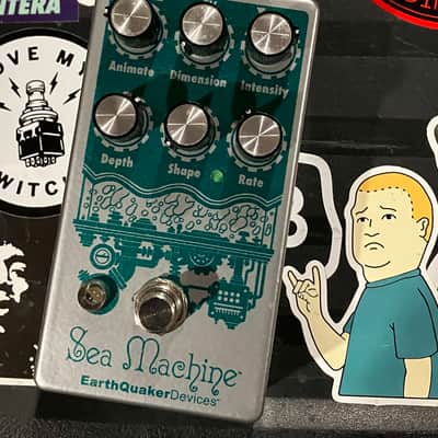 EarthQuaker Devices Sea Machine Super Chorus V3 2017 - Present - Silver / Teal Print image 2