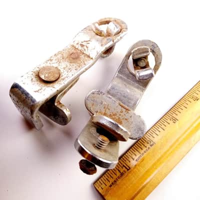 Premier Clamp-On Bass Drum Mounts Parts Vintage 50-60s Spur/Leg Cymbal Rod L-Arm image 2