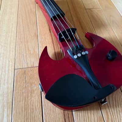 Wood Stingray SV4 Electric Violin - Candy Apple Red image 4