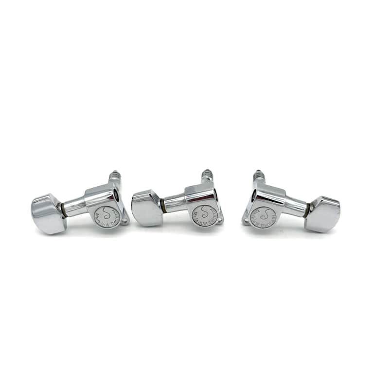 3 Schaller M6 Mini Top Locking Tuners 1970s 1980s Chrome image 1