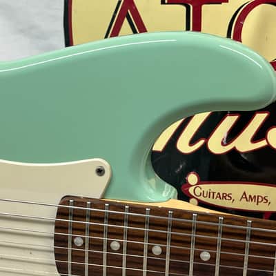 Squier Tom DeLonge Signature Stratocaster Strat Electric Guitar - Surfboard Green image 3
