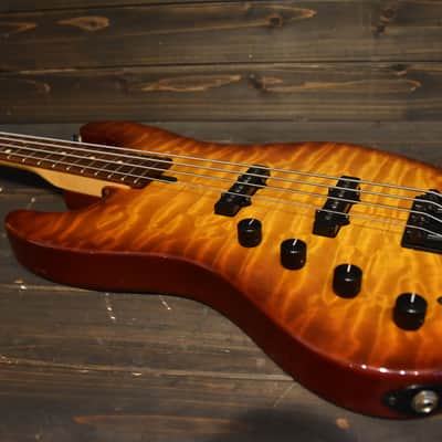 Sadowsky NYC 21 4 string Bass guitar Lefty Quilted Maple Tobacco Burst USA Made lefty image 14