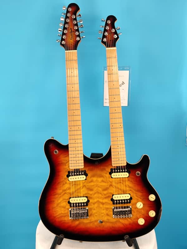 OLP by Ernie Ball Double Neck 6 & 12 String 2000's - Sunburst Figured Top image 1