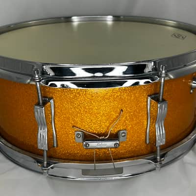 Ludwig Jazz Festival Snare Drum 1965 - Gold Sparkle image 5