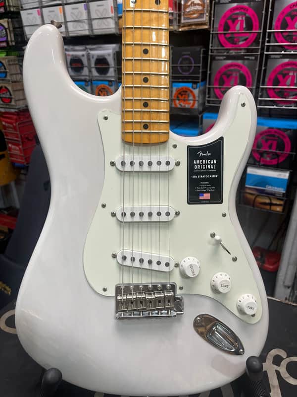 Fender American Original 50s Stratocaster Maple Fretboard - White Blonde image 1