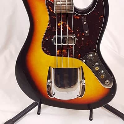 Global Jazz Bass Copy ST85BS 1970s Sunburst image 2