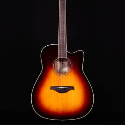 Yamaha FGC-TA TransAcoustic Cutaway Acoustic Guitar, Brown Sunburst image 5