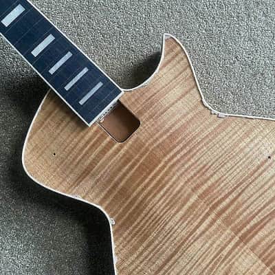 Custom Tiger Maple Top Guitar Mahogany Body and Neck, Rosewood Fingerboard Fretboard Set image 5