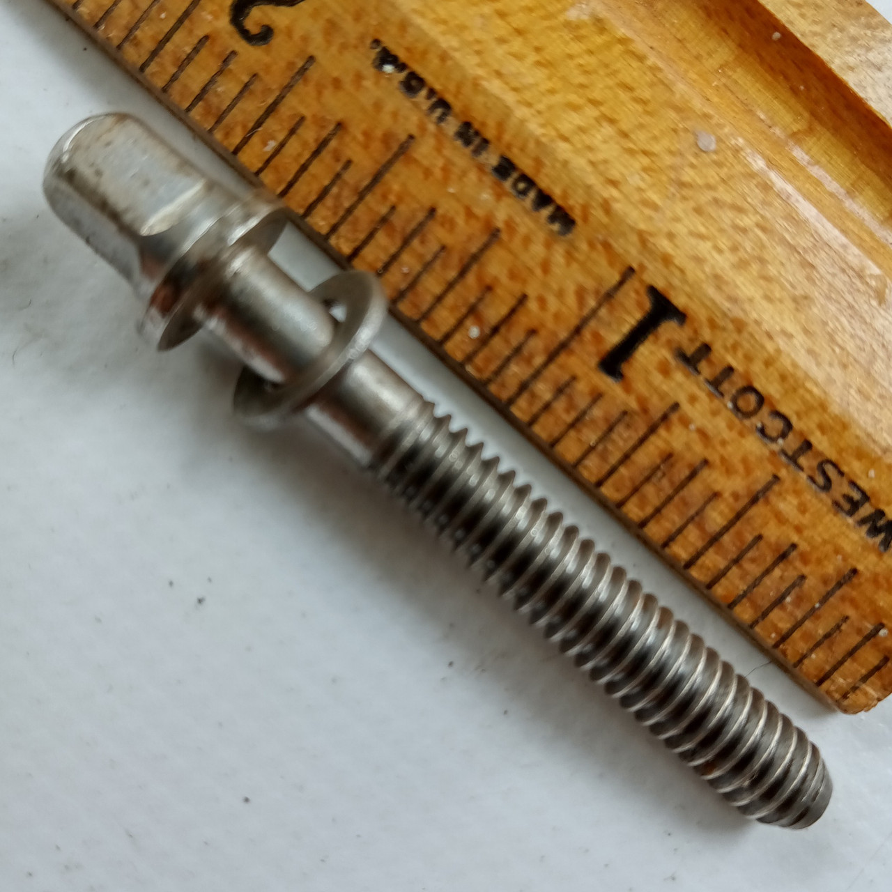 Leedy&Ludwig 1.5" 12-24 Thin-Head Nickel T-Rod Snare/Tom Drum Tension Vintage50s — main photograph