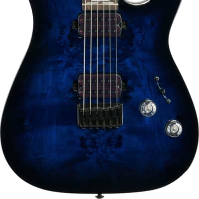 Schecter Omen Elite-6 FR Electric Guitar, Rosewood Fingerboard, See Thru Blue Burst image 1
