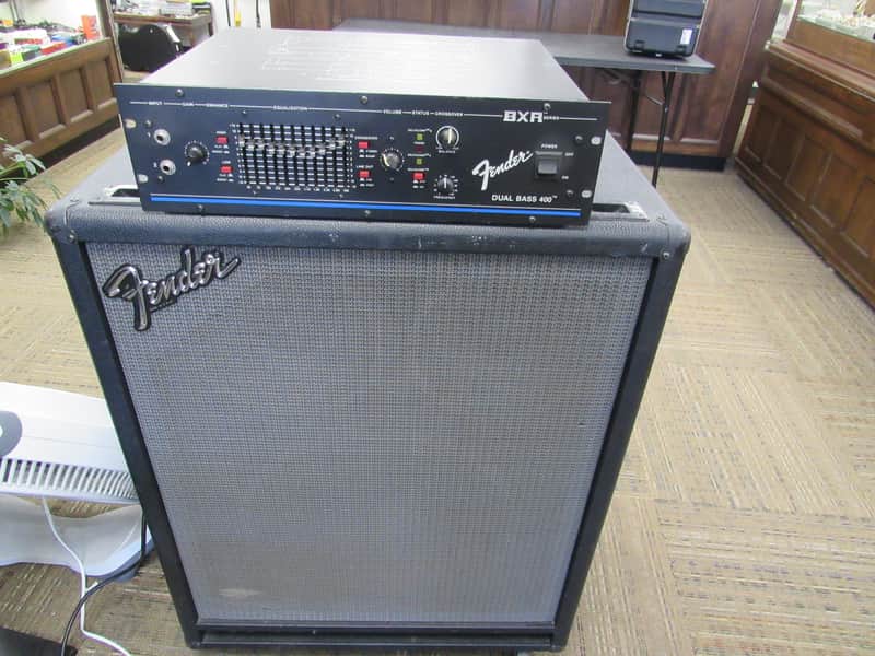 Fender Dual Bass 400 & BXR Spectrum 1810 BI AMPED AMP & CAB image 1