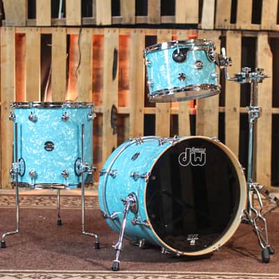 DW Performance Seafoam Marine Bop Drum Set - 14x18, 8x12, 14x14 image 1
