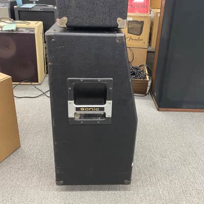 Laney AOR Pro Tube Lead 100 Series Head with Sonic 4x12 cab loaded with Celestion g12k-85 1980's Half Stack image 18