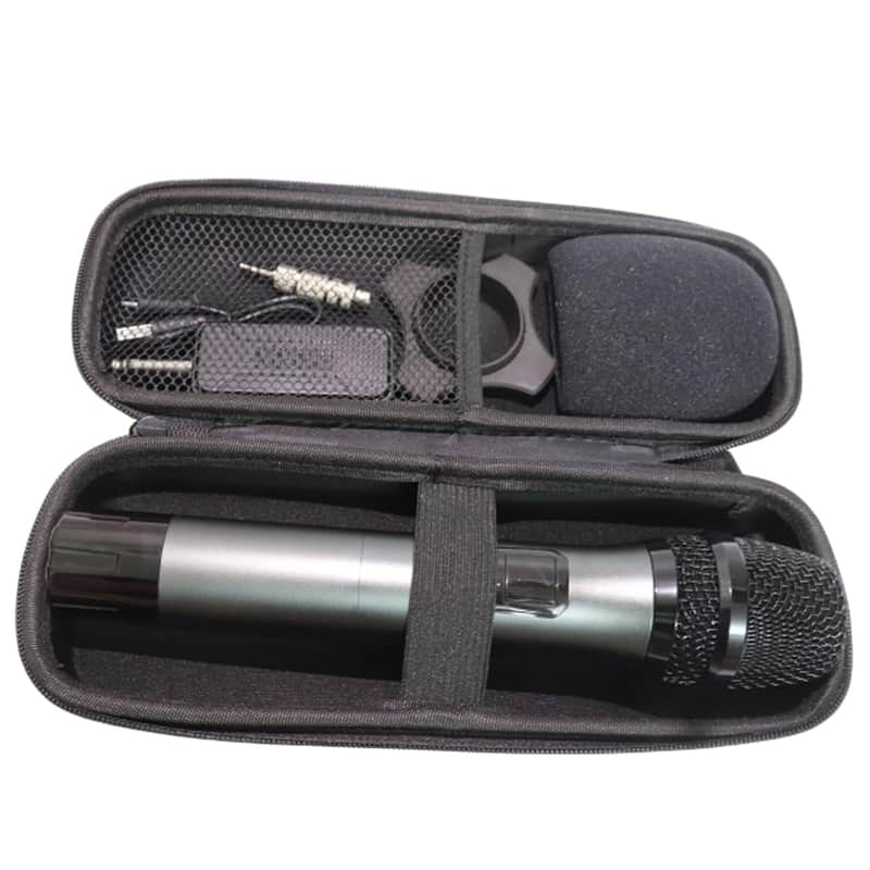 Wireless Microphone Case, Hard Carrying Travel Case For Wired Handheld Dynamic Microphone Wireless Mic Case With Eva Hard Shell Exterior Compatible With 10" X2" Wireless Mic-Case Only image 1