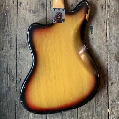 1969 Fender Jazzmaster in Sunburst finish and hard shell case image 3