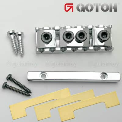 NEW Gotoh GLN-7 Locking Nut 7-String - Top Mount Type - 48mm Width - CHROME image 1