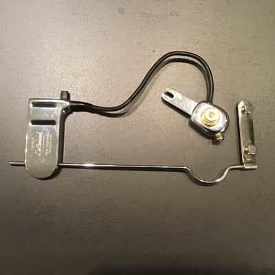 DeArmond FHC guitar mike archtop floating pickup 1950 s Chrome CLEAN w/ box & papers image 3
