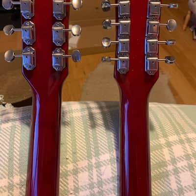 Unbranded Double/ Twin Neck 6 & 12 String Guitar 2022 - Red image 9