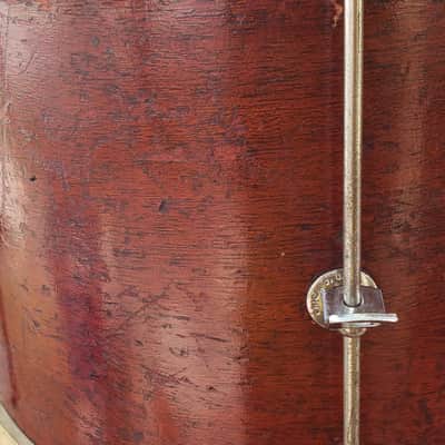 WFL Keystone 1955-59 Marching Snare 14x10 Single Tension Mahogany/Maple Restored Video image 4