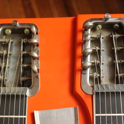 Rickenbacker DW-16 8-String Double-Neck Console Steel Guitar 1964 - Orange Refin image 5