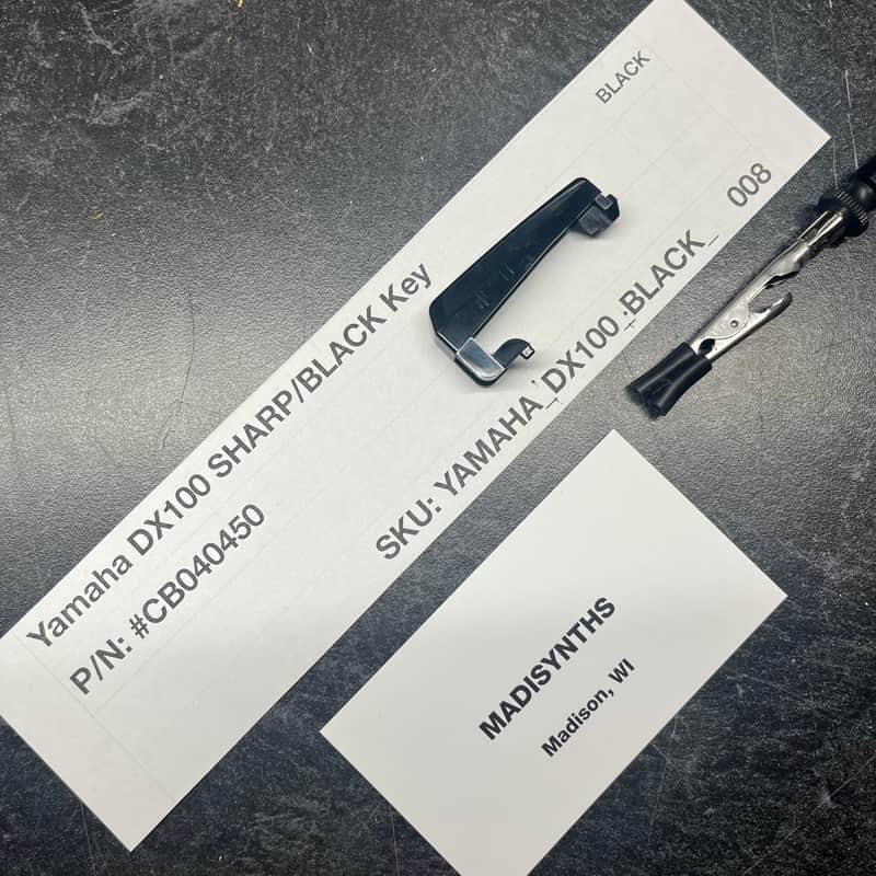 ORIGINAL Yamaha Replacement SHARP/BLACK Key (CB040450) for DX100, CS01 image 1