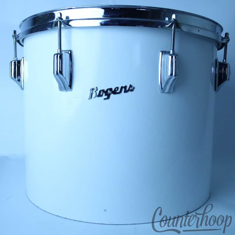 *Rogers 15x12"Concert Tom Drum New England White Vintage 70s 9/72 5ply Maple USA image 1