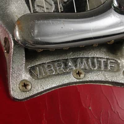 Mosrite Double Neck w/Vibramute Electric Mandolin 6 string 1964 Candy Apple Red image 17