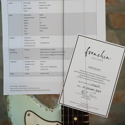 FRANCHIN Neptune J P90 Heavy Relic - Faded Sonic Blue image 24