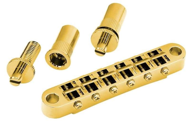 Gotoh Tunematic Bridge With Large Holes - Gold image 1