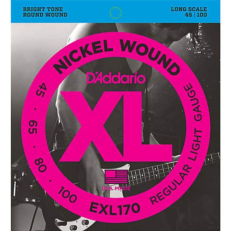 D’Addario EXL170 Nickel Wound Bass Guitar Strings Light 45-100 Long Scale image 1